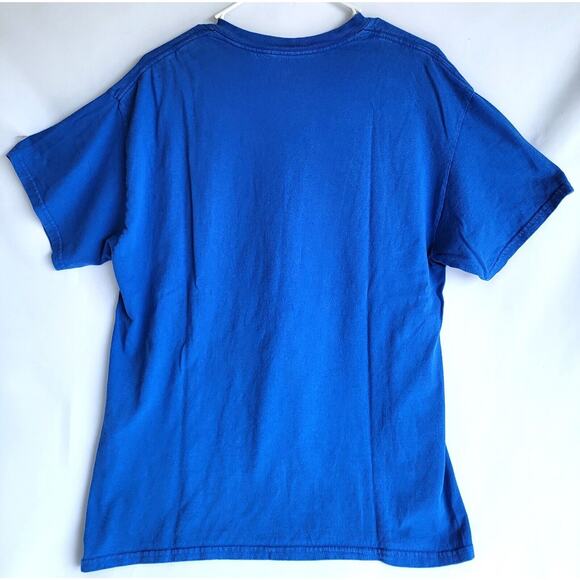 Cedar Point Skull w Sunglasses Men's Large Blue Tee Shirt Roller Coasters - Picture 4 of 4